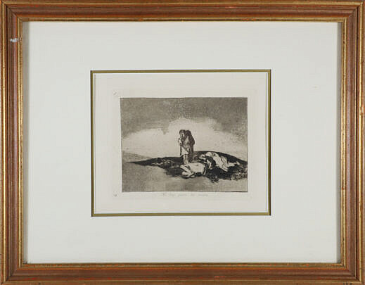 Francisco Guya Etching Plate 60 from "The Disasters of War" Titled "There is no one to help them" 5th Edition 1923