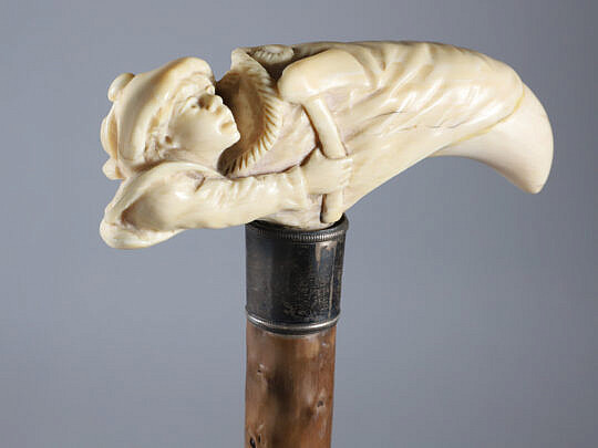 American Carved Young Sailor Cane, circa 1880