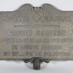Vintage Metal Smith College Sign