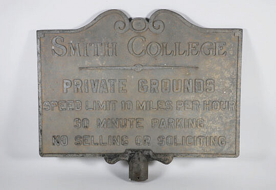 Vintage Metal Smith College Sign