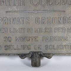 Vintage Metal Smith College Sign