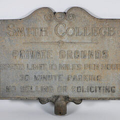 Vintage Metal Smith College Sign