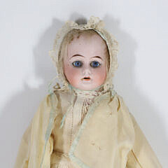 German Porcelain Face Doll circa 1900