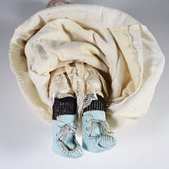 German Porcelain Face Doll circa 1900