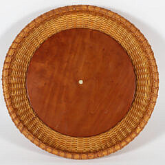 Paul Willer Round Nantucket Basket Woven Serving Tray