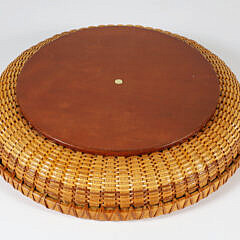 Paul Willer Round Nantucket Basket Woven Serving Tray