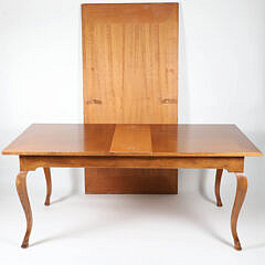 French Provincial Style Extension Dining Table with Carved Hoof Feet