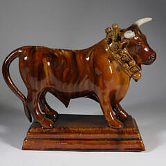 Jose A. Cunha Portuguese Ceramic Bull circa 1860-1885