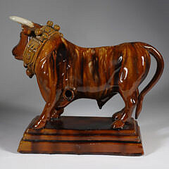 Jose A. Cunha Portuguese Ceramic Bull circa 1860-1885