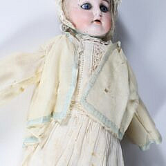 German Porcelain Face Doll circa 1900
