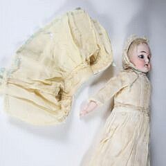 German Porcelain Face Doll circa 1900
