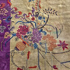 Antique Floral Pictorial Chinese Peking Carpet, circa 1920s