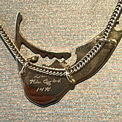 Signed Diana Kim England 14k Gold Nantucket Island Pendant and Chain