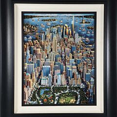 Eric Dowdle Whimsical Aerial View of Manhattan Poster