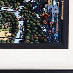 Eric Dowdle Print “Whimsical Aerial View of Manhattan”