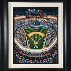 Eric Dowdle Whimsical Ariel View of Yankee Stadium Poster
