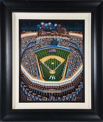 Eric Dowdle Whimsical Ariel View of Yankee Stadium Poster