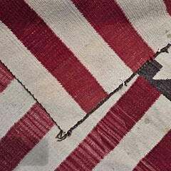 Native American Loomed Rug “Patriotic Stripes and Stars”