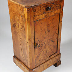 English Burlwood One Drawer Night Stand