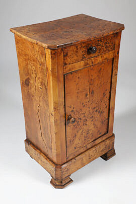 English Burlwood One Drawer Night Stand
