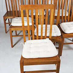 Set of Eight Modern Stick-Back Dining Chairs