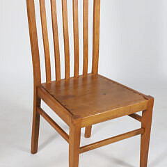 Set of Eight Modern Stick-Back Dining Chairs