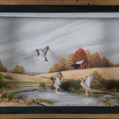 R.G. Rodell Diorama Shadow Box with Flying Mallards