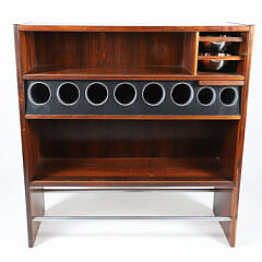 Poul Heltborg Danish Modern Teak Wood Bar Cabinet