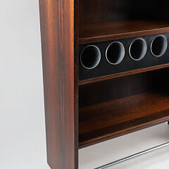 Poul Heltborg Danish Modern Teak Wood Dry Bar Cabinet, circa 1960s