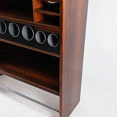 Poul Heltborg Danish Modern Teak Wood Dry Bar Cabinet, circa 1960s