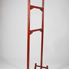 Vintage Japanese Red Lacquer Kimono Rack