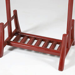 Vintage Japanese Red Lacquer Kimono Rack