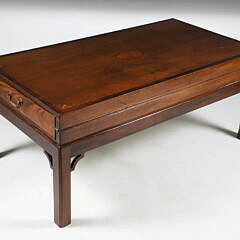British Inlaid Bagatelle Coffee Table, 19th Century