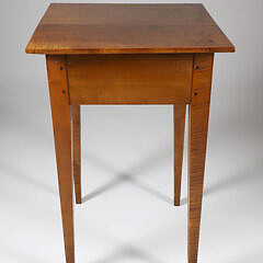 Hepplewhite Style Tiger Maple One Drawer Stand