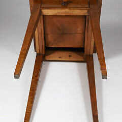 Hepplewhite Style Tiger Maple One Drawer Stand