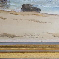 Herbert Cash Watercolor on Paper “View of Newport Surf” 1912