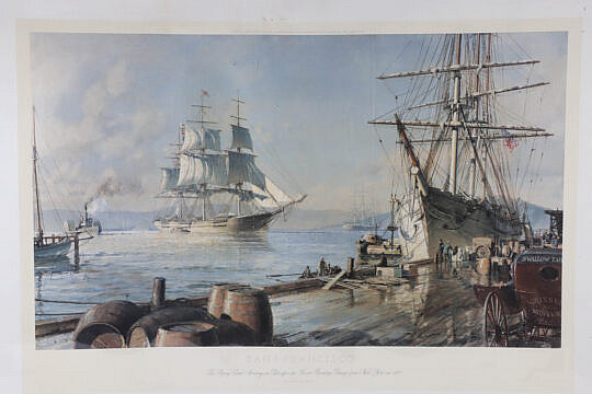 John Stobart Print San Francisco, the Flying Cloud Arriving in Port 1857