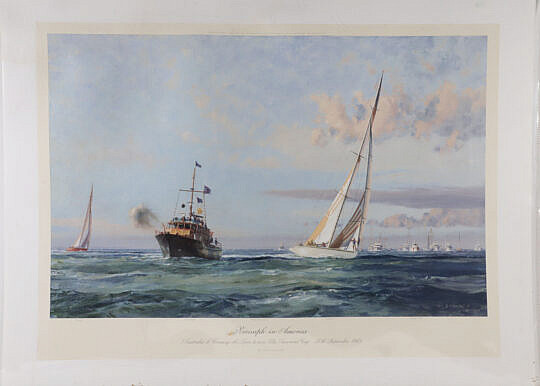 John Stobart (b. 1929) Lithograph "Triumph in America 1984"