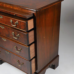 Contemporary Burlwood Bachelor’s Chest of Drawers