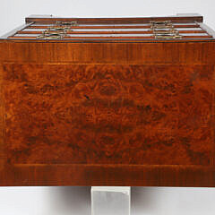 Contemporary Burlwood Bachelor’s Chest of Drawers