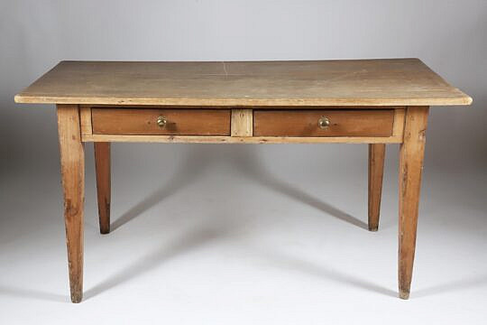 Vintage Pine Two Drawer Hepplewhite Style Writing Table