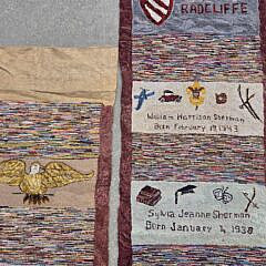 Vintage Pictorial Hooked Rug Runner in Two Sections