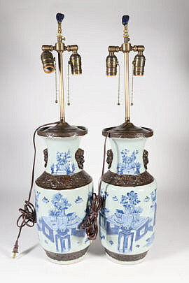 43154 Pair Chinese Decorated Vase Lamps A IMG_0020 3 copy