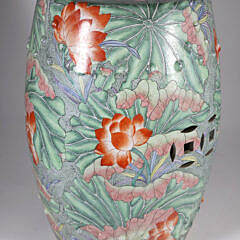 Chinese Ceramic Floral Pattern Garden Stool