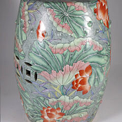 Chinese Ceramic Floral Pattern Garden Stool