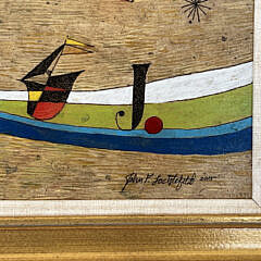 John F. Lochtefeld Acrylic on Board “Sailing on the Rolling Sea”