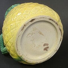 Vintage Majolica Style Pineapple Form Ceramic Pitcher, 20th century