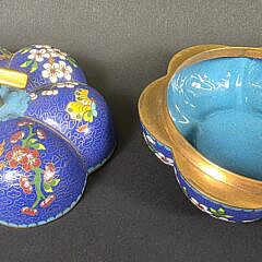 Cloisonne Vegetable Form Covered Dish