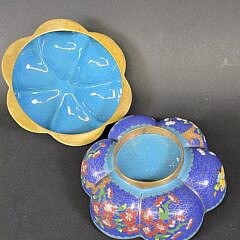Cloisonne Vegetable Form Covered Dish