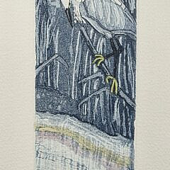 Two Lydia C. Thompson Limited Edition Silk Screens of Cranes